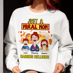 Personalized Gifts For Mom Shirt 02kapu080325hg Just A Feral Mom - Shirts - GoDuckee
