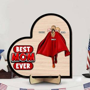 Personalized Gifts For Mom Wood Sign Best Mom Ever 02qhpu030224hh - Wood Signs - GoDuckee
