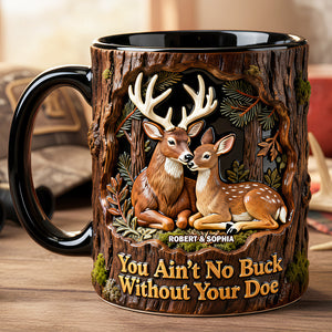 Deer Hunting Couple Mug - Personalized Gifts For Couple 03NADT130126 - Coffee Mug - GoDuckee