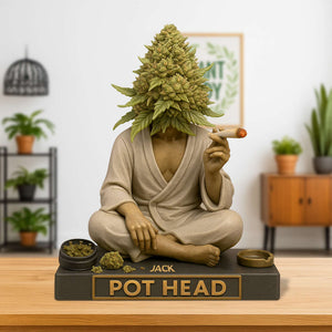 Pot Human Head Acrylic Plaque Personalized Gifts For Stoners 01TOTN040625 - Shaped Plaques - GoDuckee