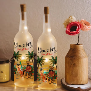 Personalized Gift For Couples Bottle Lamp Relaxing Couple At The Sea 02TOLU140225PA - Bottle Lamp - GoDuckee