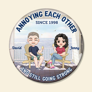 Annoying Each Other, Couple Gift, Personalized Wood Sign, Drinking Couple Wood Sign, Anniversary Gift - Wood Sign - GoDuckee