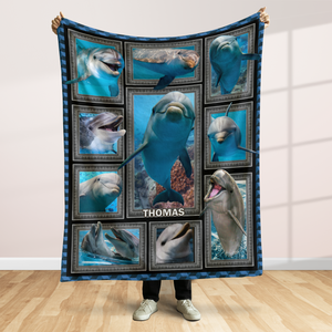 Personalized Gifts For Dolphin Lover Blanket 03qhpu261224 - Blanket - GoDuckee
