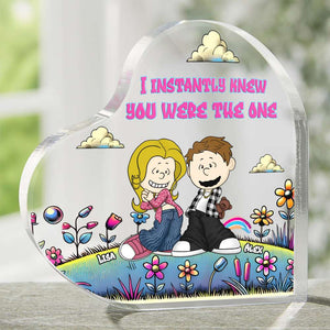 Personalized Gifts For Y2k Couple Heart Shaped Acrylic Plaque 03TGMH271224HG - Shaped Plaques - GoDuckee