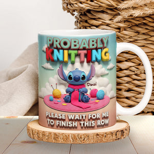 Tropical Alien Knitting Coffee Mug- Personalized Gifts For Knitting Lovers 01TOLU160625 - Coffee Mug - GoDuckee