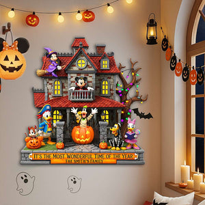 Happy Halloween Haunted Place Wood Sign - Personalized Gifts For Family 04OHLU070825 - Wood Sign - GoDuckee