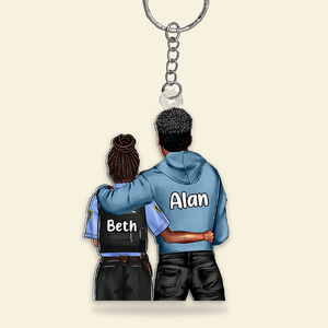 Personalized Gifts For Police Couple Keychain 03QHHU220125TM - Keychains - GoDuckee