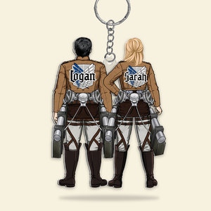 Personalized Gifts For Couple Keychain Anime Couple 06QHHU100124HH - Keychains - GoDuckee