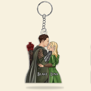Personalized Gifts For Couple Keychain Hugging Couple 023QHHU110125TM - Keychains - GoDuckee