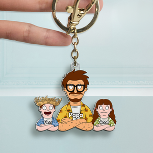 Grill Master Dad Acrylic Keychain - Personalized Gifts For Father 02QHHU160525HG - Keychains - GoDuckee