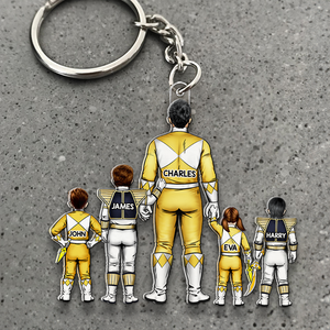 Power Dad Keychain Personalized Gifts For Dad 03QHHU070525HH - Keychains - GoDuckee