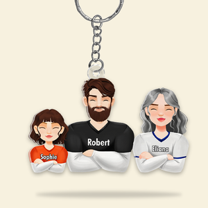 Personalized Gifts For Football Lover Family Keychain 032QHHU200125HG - Keychains - GoDuckee