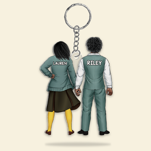 Personalized Gifts For Couple Keychain 14qhhu110125pa - Keychains - GoDuckee