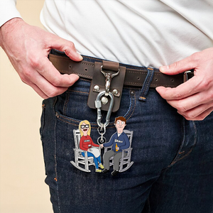 Personalized Gifts For Couple Keychain Cartoon Couple 01QHHU100225PA - Keychains - GoDuckee