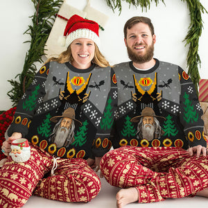 Gift For Movie Fans, Personalized Knitted Ugly Sweater, TV Series Fan Sweater, Christmas Gift 01HUXX280923 - AOP Products - GoDuckee