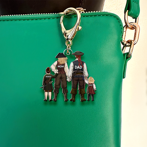Personalized Gifts For Family Keychain Pirate Family 05QHHU080325PA - Keychains - GoDuckee