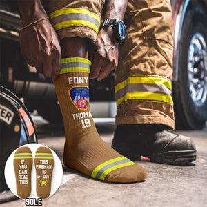 Firefighter Socks - Personalized Gifts For Firefighter 01hudh220926 - Socks - GoDuckee