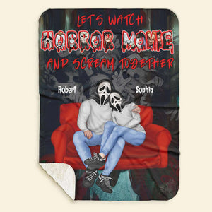 Personalized Gifts For Couple, Horror Couple Blanket 01TODC160724PA - Blanket - GoDuckee