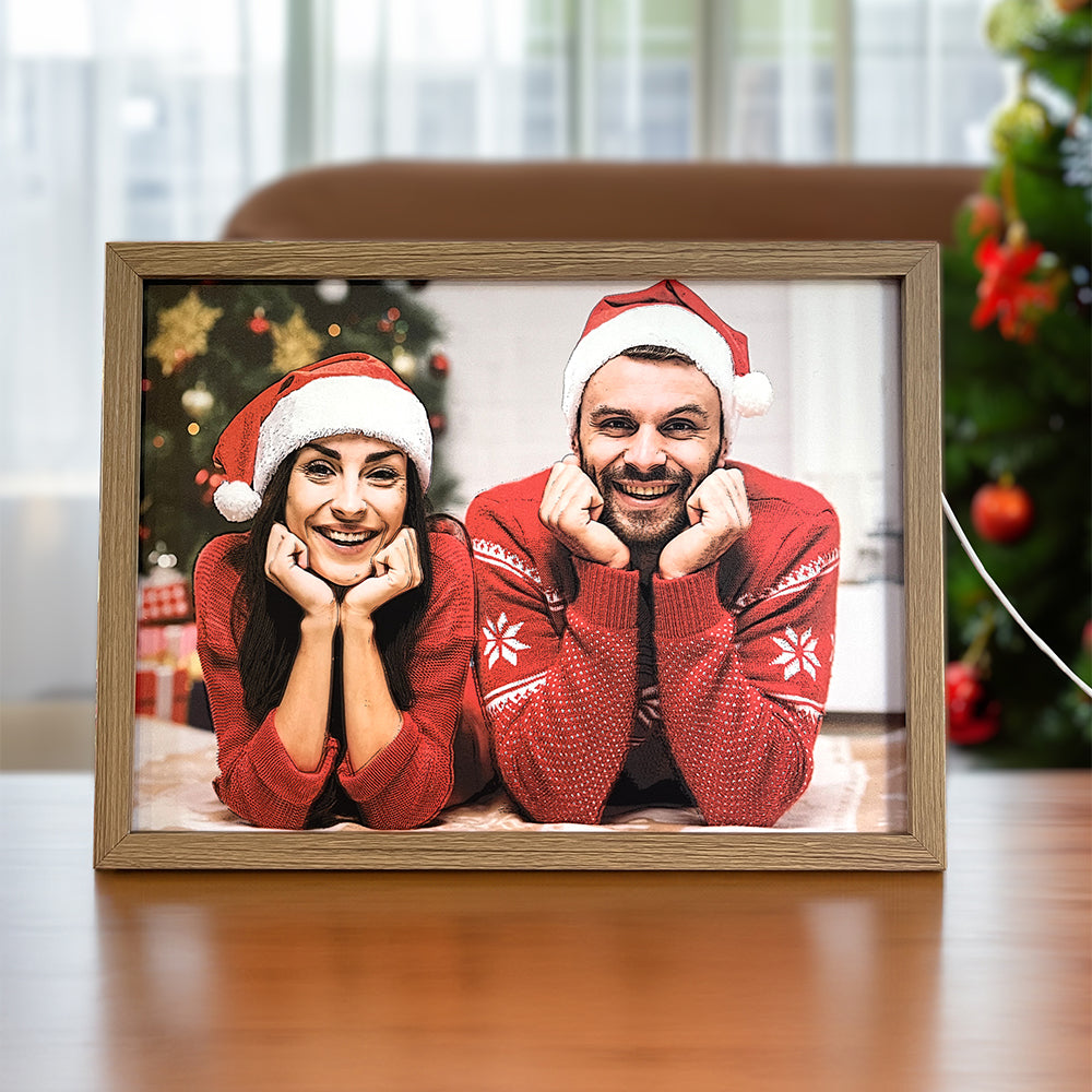 Gifts For Couple - Family - Friends, Personalized Light Picture Frame - Poster & Canvas - GoDuckee