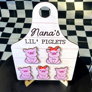Personalized Gifts For Grandma Woodsign Nana's Piglets 01QHTI160324 - Wood Signs - GoDuckee