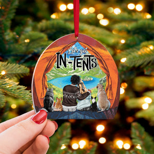 Camping Couple, Let's Get In-tents, Personalized Ornament, Christmas Gifts For Couple - Ornament - GoDuckee
