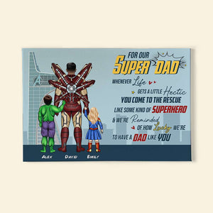 Gift For Dad, Personalized Poster, Dad And Kids Poster, Father's Day Gift 03HUHN190523TM - Poster & Canvas - GoDuckee