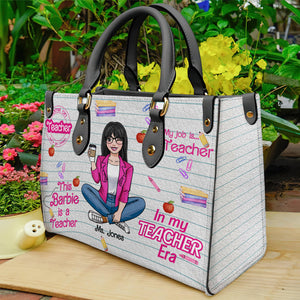 Personalized Gifts For Teacher Leather Bag My Job Is Teacher 01NAMH010224HH - Leather Bags - GoDuckee