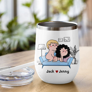 At Least Pull My Hair-Gift For Couple-Personalized Coffee Mug-Funny Couple Mug - Coffee Mug - GoDuckee
