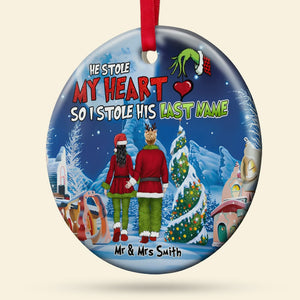 Couple, He Stole My Heart, Personalized Ornament, Christmas Gifts For Couple, 05HTPO270923HH - Ornament - GoDuckee