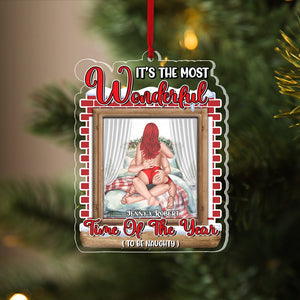 Couple, It's the Most Wonderful Time of The Year, Personalized Ornament, Christmas Gifts For Couple - Ornament - GoDuckee
