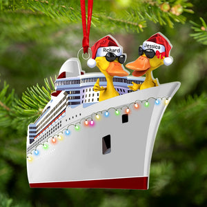 Cruise Ducks-Personalized Ornament - Custom Shape Ornament -Gift For Christmas- Duck Ornament - Ornament - GoDuckee
