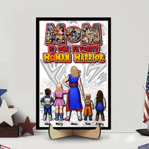 Personalized Gifts For Mom Wood Sign Mom Is Our Favorite Warrior 01httn020324hh Mother's Day Gifts - Wood Signs - GoDuckee