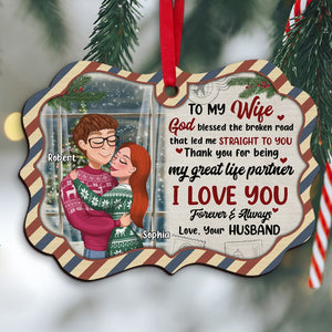Couple, I love You Forever And Always, Wood Ornament, Christmas Gifts For Couple - Ornament - GoDuckee