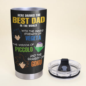 Here Drinks The Best Dad In The World Personalized Tumbler TZ-TCTT-05NAHN300523HH - Tumbler Cup - GoDuckee
