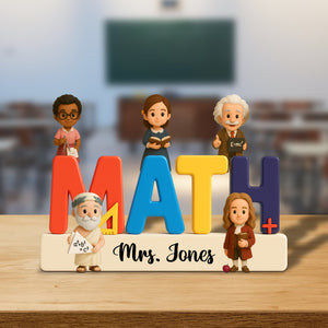 Math Teacher Plaque Personalized Gifts For Teacher 01natn080525 - Shaped Plaques - GoDuckee