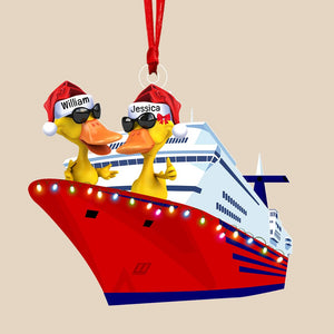 Cruising Duck-Personalized Ornament -Gift For Christmas- Duck Ornament - Ornament - GoDuckee