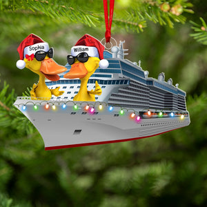 Cruising Duck-Personalized Ornament - Gift For Christmas- Duck Lover Ornament - Ornament - GoDuckee