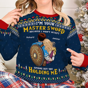 But You Holding Me! Personalized 3D Knitted Ugly Sweater-Couple Gift- Couple Sweater-02kaqn241123hh - AOP Products - GoDuckee