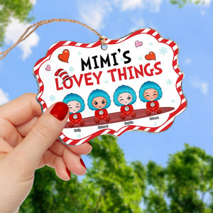 Mimi's Lovey Things-Personalized Medallion Acrylic Ornament- Gift For Grandma- Christmas Gift-PW-04ohqn171023ha - Ornament - GoDuckee