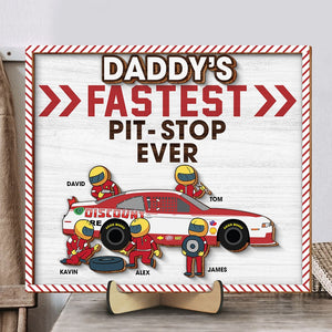 Personalized Gifts For Dad Wood Sign Daddy's Fastest 05ohqn270224 - Wood Signs - GoDuckee
