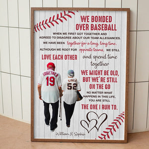 Personalized Gifts For Baseball Couple Canvas Print We Bonded Over Baseball - Poster & Canvas - GoDuckee