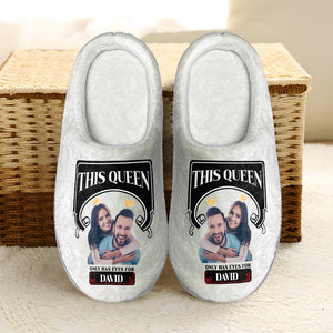 Couple, This Queen Only Has Eyes For, Personalized Home Slippers, Valentine Gift, Couple Gift, 02TOPU030124 - Shoes - GoDuckee