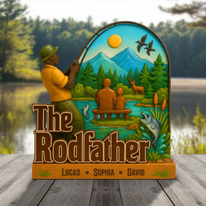 Fishing Lovers Plaque Personalized Gifts For Dad 01natn210425 - Shaped Plaques - GoDuckee