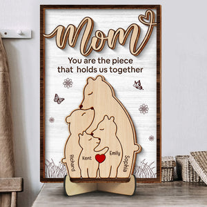 Personalized Gifts For Mom Wood Sign Hold Us Together - Wood Signs - GoDuckee