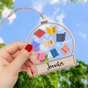 Book Lover-Personalized 2 Layer Mix Ornament-Gift For Book Lover- Christmas Gift - Ornament - GoDuckee