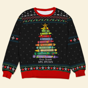 You're The Best Teacher-Personalized 3D Knitted Ugly Sweater-Gift For Teacher- Christmas Gift - AOP Products - GoDuckee