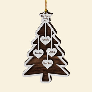 Family-Personalized Wood Ornament - PW-2LWORM-03acqn051023 - Ornament - GoDuckee