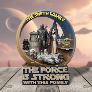 Family Galactic Troop Acrylic Plaque Personalized Gifts For Family 03qhtn210525 - Shaped Plaques - GoDuckee