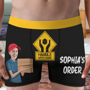 Personalized Boxers for Husband, Custom Face Underwear, Funny Wedding Gift for Bridegroom - Boxer Briefs - GoDuckee