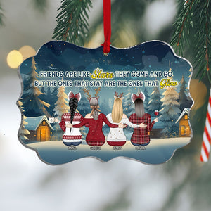 Friends, The Ones That Stay Are The Ones That Glow, Personalized Ornament, Friendship Christmas Gift - Ornament - GoDuckee